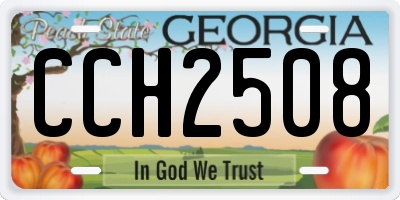 GA license plate CCH2508