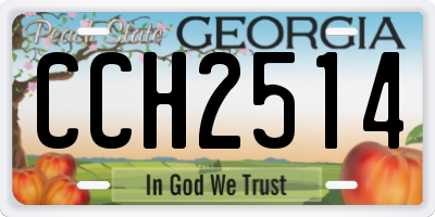 GA license plate CCH2514