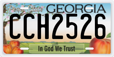 GA license plate CCH2526
