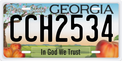 GA license plate CCH2534