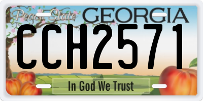GA license plate CCH2571