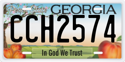 GA license plate CCH2574