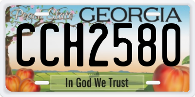 GA license plate CCH2580