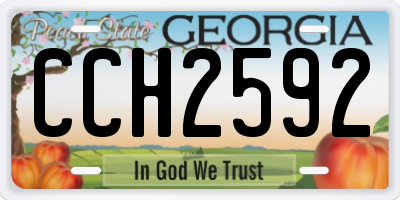 GA license plate CCH2592