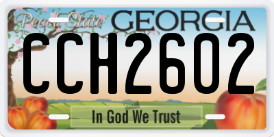 GA license plate CCH2602