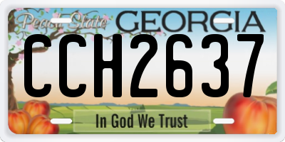 GA license plate CCH2637