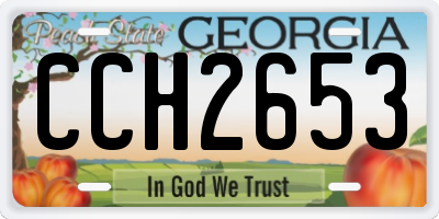 GA license plate CCH2653