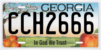 GA license plate CCH2666