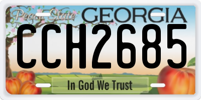 GA license plate CCH2685
