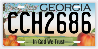 GA license plate CCH2686