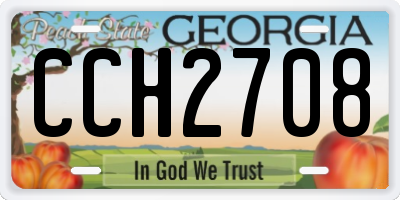 GA license plate CCH2708