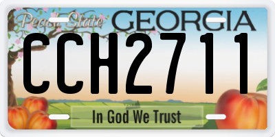 GA license plate CCH2711