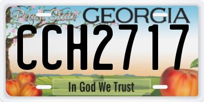GA license plate CCH2717