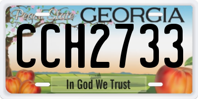 GA license plate CCH2733