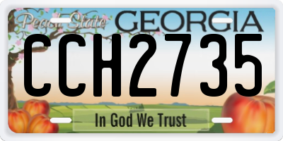 GA license plate CCH2735