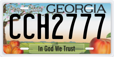 GA license plate CCH2777
