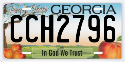 GA license plate CCH2796
