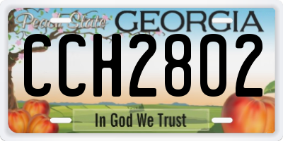 GA license plate CCH2802