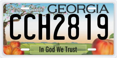GA license plate CCH2819