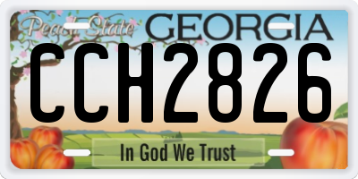 GA license plate CCH2826