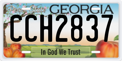 GA license plate CCH2837