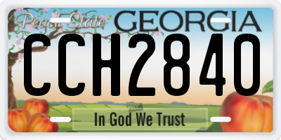 GA license plate CCH2840