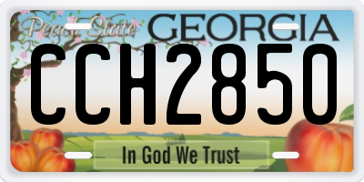 GA license plate CCH2850