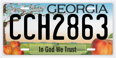 GA license plate CCH2863