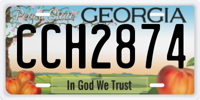 GA license plate CCH2874