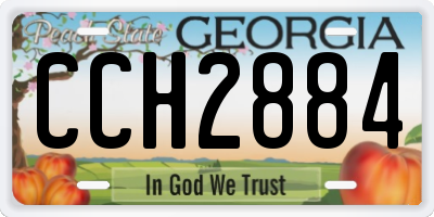 GA license plate CCH2884