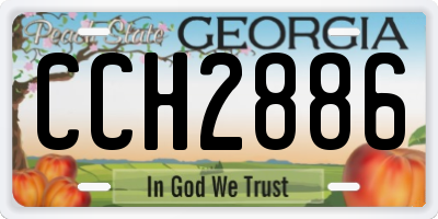 GA license plate CCH2886