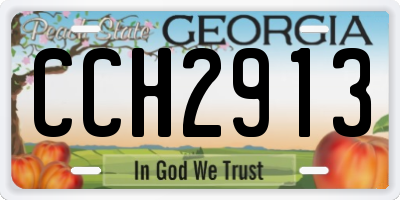 GA license plate CCH2913