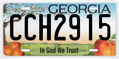 GA license plate CCH2915