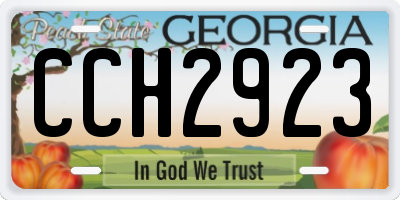 GA license plate CCH2923