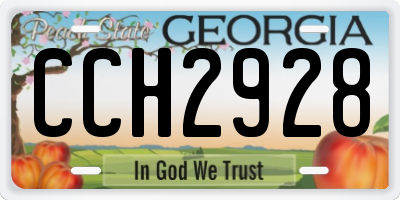 GA license plate CCH2928