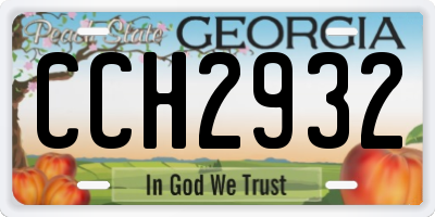 GA license plate CCH2932