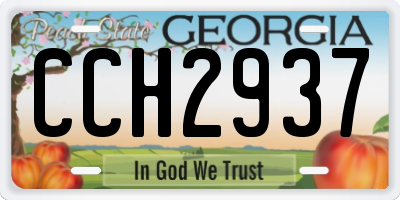 GA license plate CCH2937
