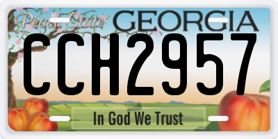 GA license plate CCH2957