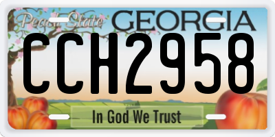 GA license plate CCH2958