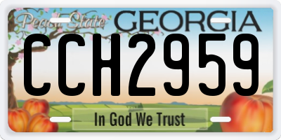 GA license plate CCH2959