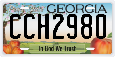 GA license plate CCH2980
