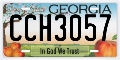GA license plate CCH3057