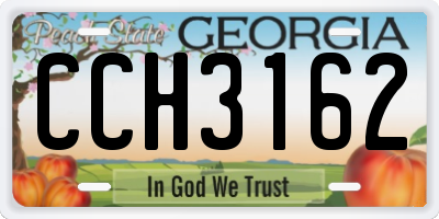 GA license plate CCH3162
