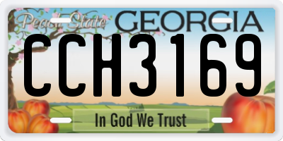 GA license plate CCH3169