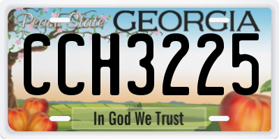 GA license plate CCH3225