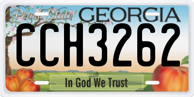 GA license plate CCH3262