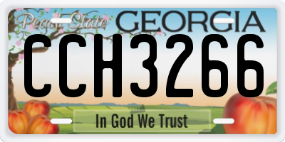 GA license plate CCH3266