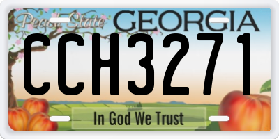 GA license plate CCH3271