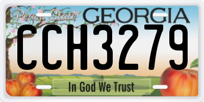 GA license plate CCH3279
