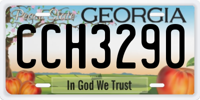 GA license plate CCH3290